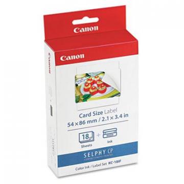 Canon KC-18IF (7741A001) Black,Tri-Color Ink/Label Combo