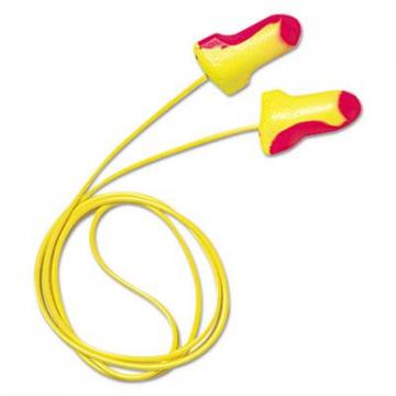 Howard Leight LL-30 Laser Lite Single-Use Earplugs, Corded, 32NRR, Magenta/Yellow, 100 Pairs