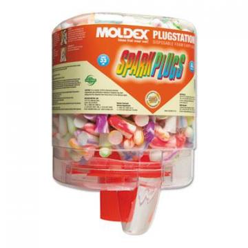 Moldex SparkPlugs PlugStation Dispenser, Cordless, 33NRR, Asst. Colors, 250 Pairs