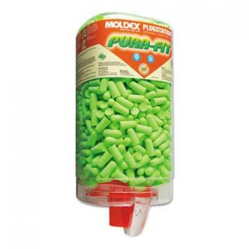 Moldex Pura-Fit PlugStation Earplug Dispenser, Cordless, 33NRR, Bright Green, 500 Pairs