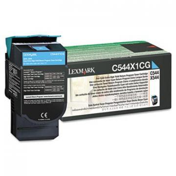 Lexmark C544X1CG Extra High-Yield Cyan Toner Cartridge