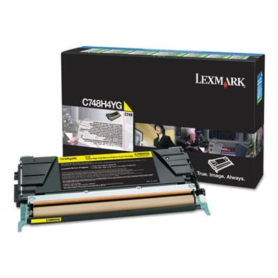 Lexmark C748H4YG High-Yield Yellow Toner Cartridge