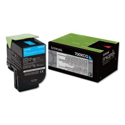 Lexmark 700XCG (70C0XCG) Extra High-Yield Cyan Toner Cartridge
