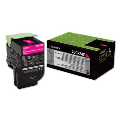 Lexmark 700XMG (70C0XMG) Extra High-Yield Magenta Toner Cartridge