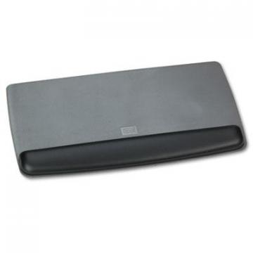 3M Antimicrobial Gel Keyboard Wrist Rest Platform, Black/Gray/Silver