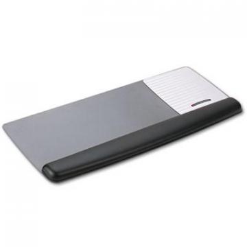 3M Antimicrobial Gel Mouse Pad/Keyboard Wrist Rest Platform, Black/Silver
