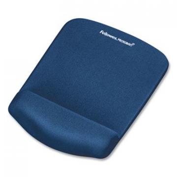 Fellowes PlushTouch Mouse Pad with Wrist Rest, Foam, Blue, 7 1/4 x 9-3/8