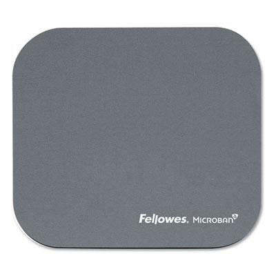 Fellowes Mouse Pad w/Microban, Nonskid Base, 9 x 8, Graphite