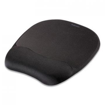 Fellowes Mouse Pad w/Wrist Rest, Nonskid Back, 7 15/16 x 9 1/4, Black