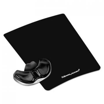 Fellowes Gel Gliding Palm Support w/Mouse Pad, Black