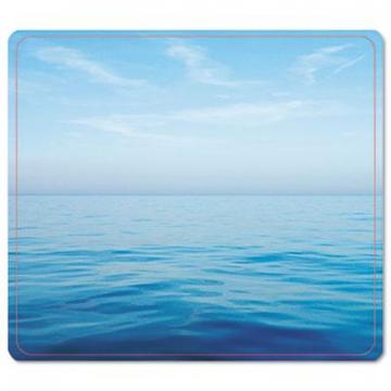 Fellowes Recycled Mouse Pad, Nonskid Base, 7 1/2 x 9, Blue Ocean