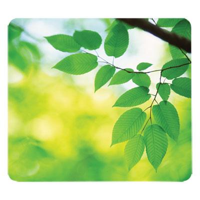 Fellowes Recycled Mouse Pad, Nonskid Base, 9 x 8 x 1/16, Leaves