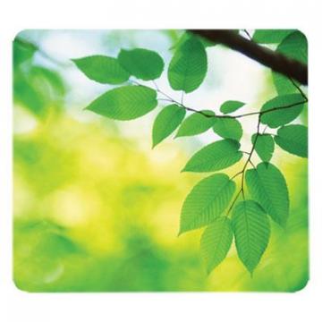 Fellowes Recycled Mouse Pad, Nonskid Base, 9 x 8 x 1/16, Leaves