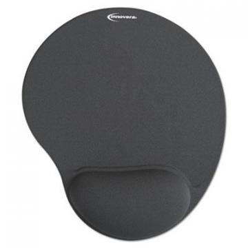 Innovera Mouse Pad w/Gel Wrist Pad, Nonskid Base, 10-3/8 x 8-7/8, Gray