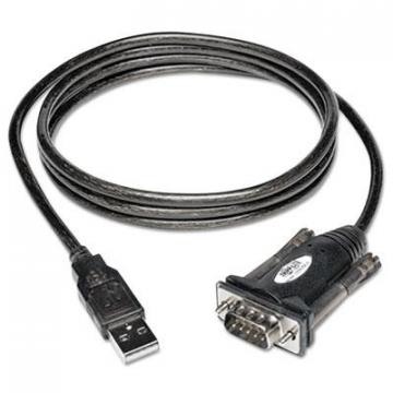 Tripp Lite USB-A to Serial Adapter Cable, DB9 (M/M), 5 ft., Black