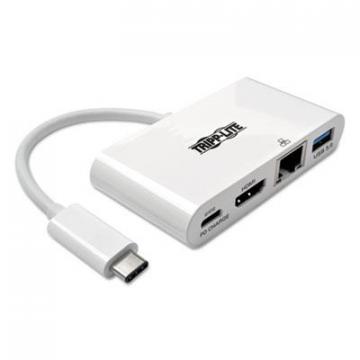 Tripp Lite USB 3.1 Gen 1 USB-C to HDMI Adapter, USB-A/USB-C PD Charging/Gigabit Ethernet