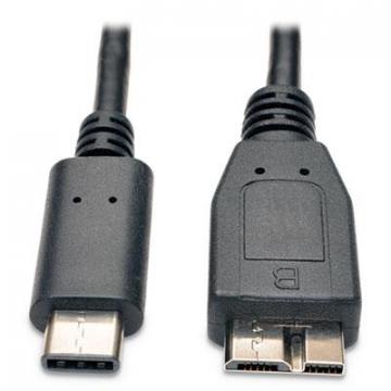 Tripp Lite USB 3.1 Gen 1 (5 Gbps) Cable, USB Type-C (USB-C) to USB 3.0 Micro-B (M/M), 3 ft.