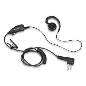 Motorola Swivel Monaural Over-The-Ear Earpiece With In-Line Microphone and PTT, Black
