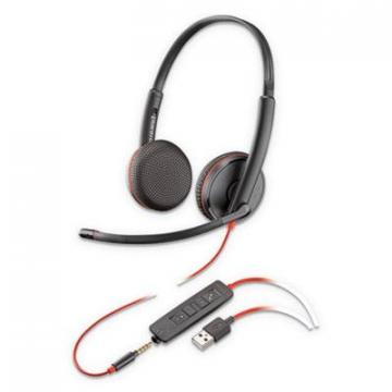 Plantronics Poly Blackwire 3225, Binaural, Over the head Headset
