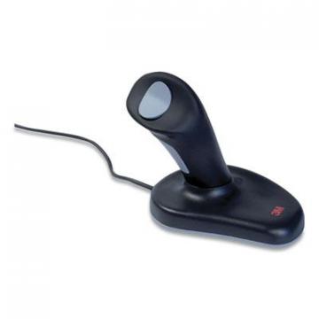 3M Ergonomic Wired Three-Button Optical Mouse, Small, USB/PS2, Right Hand Use, Black
