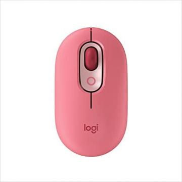 Logitech POP Mouse, Wireless Mouse with Customizable Emojis, Heartbreaker Rose