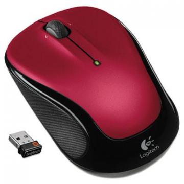 Logitech M325 Wireless Mouse, Left/Right Hand Use, Red
