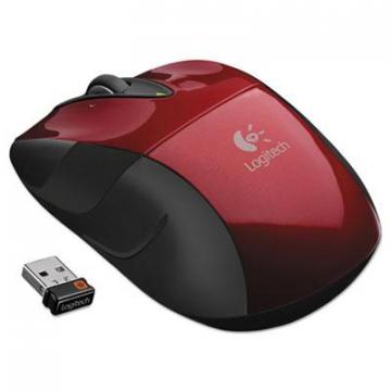 Logitech M525 Wireless Mouse, Left/Right Hand Use, Red
