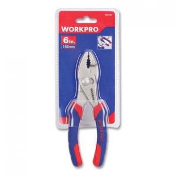 WORKPRO Slip Joint Pliers, 6" Long, Ni-Fe-Coated Drop-Forged Carbon Steel