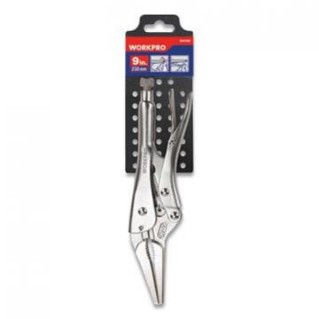 WORKPRO Locking Pliers, Tapered Long Nose, Straight Jaw