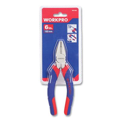 WORKPRO Linesman Pliers, 6" Long, Ni-Fe-Coated Drop-Forged Carbon Steel