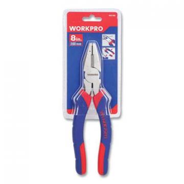 WORKPRO Linesman Pliers, 8" Long, Ni-Fe-Coated Drop-Forged Carbon Steel