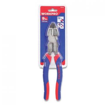 WORKPRO Linesman Pliers, 9" Long, Ni-Fe-Coated Drop-Forged Carbon Steel