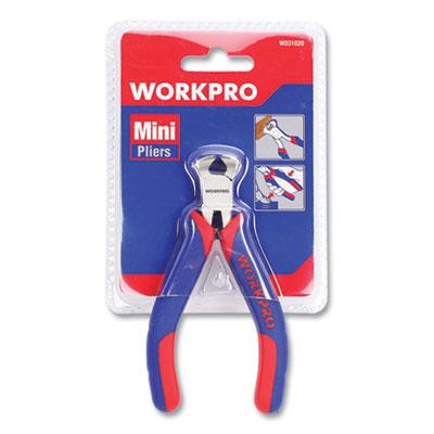 WORKPRO Mini End-Cutting Pliers, 5" Long, Ni-Fe-Coated Drop-Forged Carbon Steel