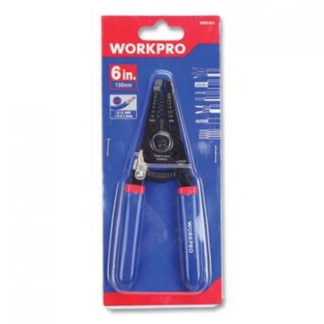 WORKPRO Tapered Nose Spring-Loaded Wire Strippers, 22 to 10 AWG (0.6 to 2.6 mm), 6" Long