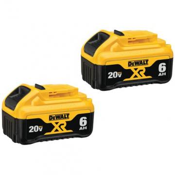 DeWalt 20V MAX Battery, Premium 6.0Ah Double Pack (DCB206-2)