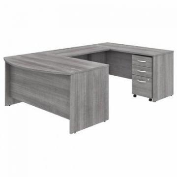 Bush Business Furniture Studio C 60W x 36D Desk with Mobile File Cabinet (STC005PGSU)