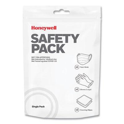 Honeywell Safety Pack Personal Protection Kit, Single-Use, 4 Pieces, Resealable Pouch
