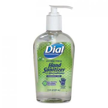 Dial Antibacterial Gel Hand Sanitizer with Moisturizers, 7.5oz Pump Bottle, 12/Carton