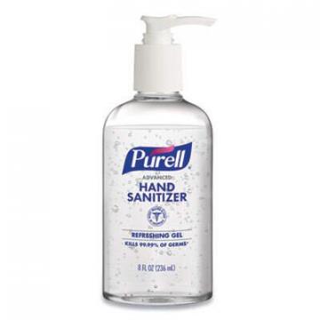 Purell Advanced Hand Refreshing Gel, 8 oz Pump Bottle, 12/Carton