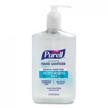 Purell 2 in 1 Moisturizing Advanced Hand Sanitizer Gel, Clean Scent, 12 oz Pump Bottle, Clean Scent