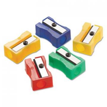 Westcott One-Hole Manual Pencil Sharpeners, 4" x 2" x 1", Assorted Colors, 24/Pack