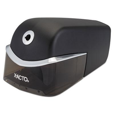 X-ACTO Quiet Electric Office Pencil Sharpener, AC-Powered, 5.25" x 4.97" x 8.5", Black/Silver