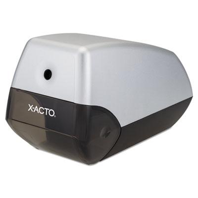 X-ACTO Helix Office Electric Pencil Sharpener, AC-Powered, 3" x 6.5" x 4.5", Silver/Black