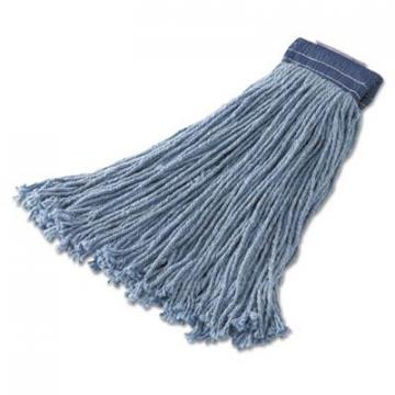 Rubbermaid Non-Launderable Cotton/Synthetic Cut-End Wet Mop Heads, Cotton/Synthetic, 32 oz, Blue