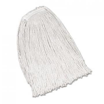 Rubbermaid Economy Cotton Mop Heads, Cut-End, Ctn, WH, 32 oz, 1-in. White Headband, 12/CT