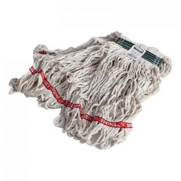 Rubbermaid Swinger Loop Wet Mop Heads, Cotton/Synthetic, White, Medium, 6/Carton