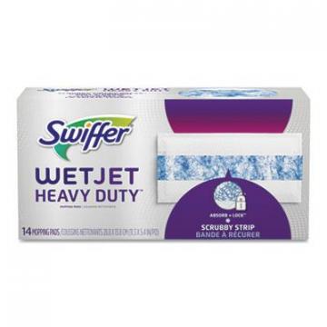 Swiffer WetJet System Refill Cloths, 11.3" x 5.4", Heavy Duty, White, 14/Box, 4 BX/CT