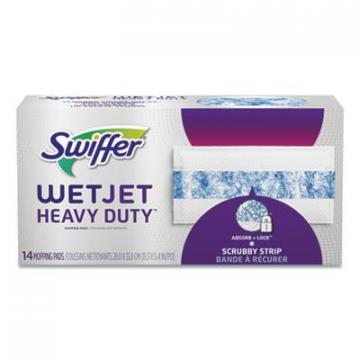 Swiffer WetJet System Refill Pads, 11.3" x 5.4", Heavy Duty, White, 14/Box
