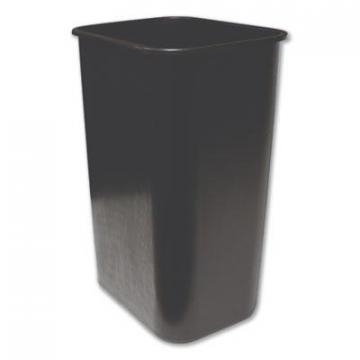 Impact Soft-Sided Wastebasket, Rectangular, Polyethylene, 41 qt, Black