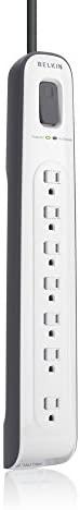 Belkin 7-Outlet AV Power Strip Surge Protector with 12-Foot Power Cord and Telephone Protection